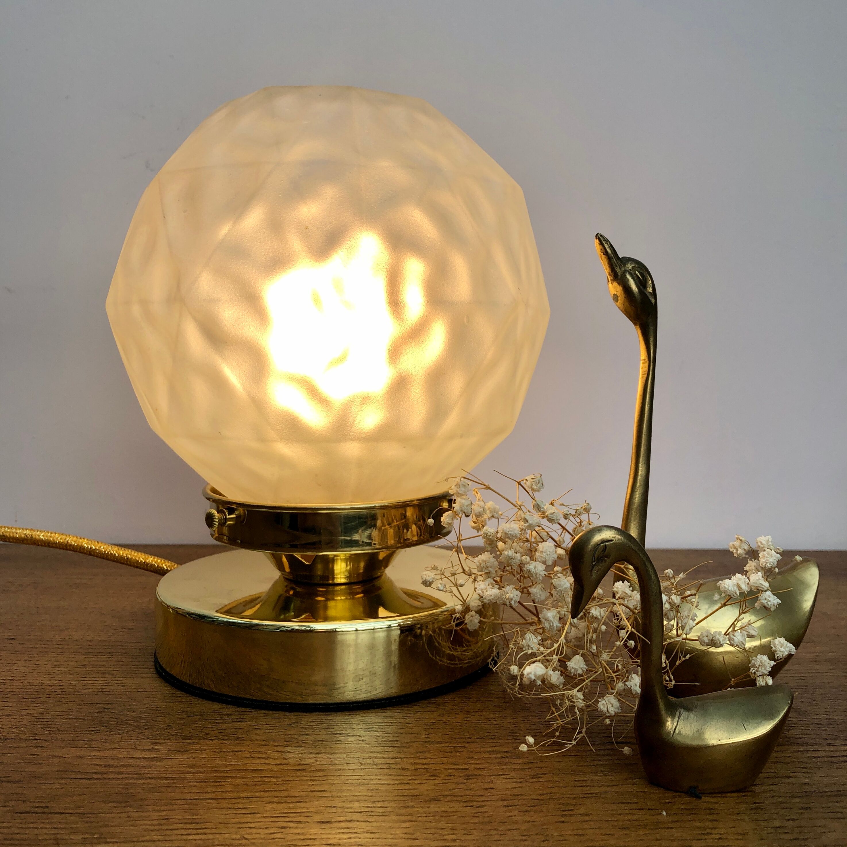 Lamp to lay vintage globe art deco