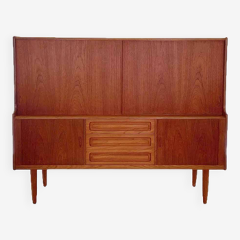 Vintage Danish teak highboard by Johannes Andersen for Uldum Møbelfabrik, 1960s