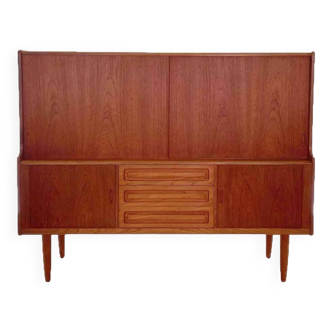 Vintage Danish teak highboard by Johannes Andersen for Uldum Møbelfabrik, 1960s