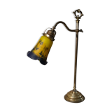 Lamp 1900 adjustable brass tulip paste glass
