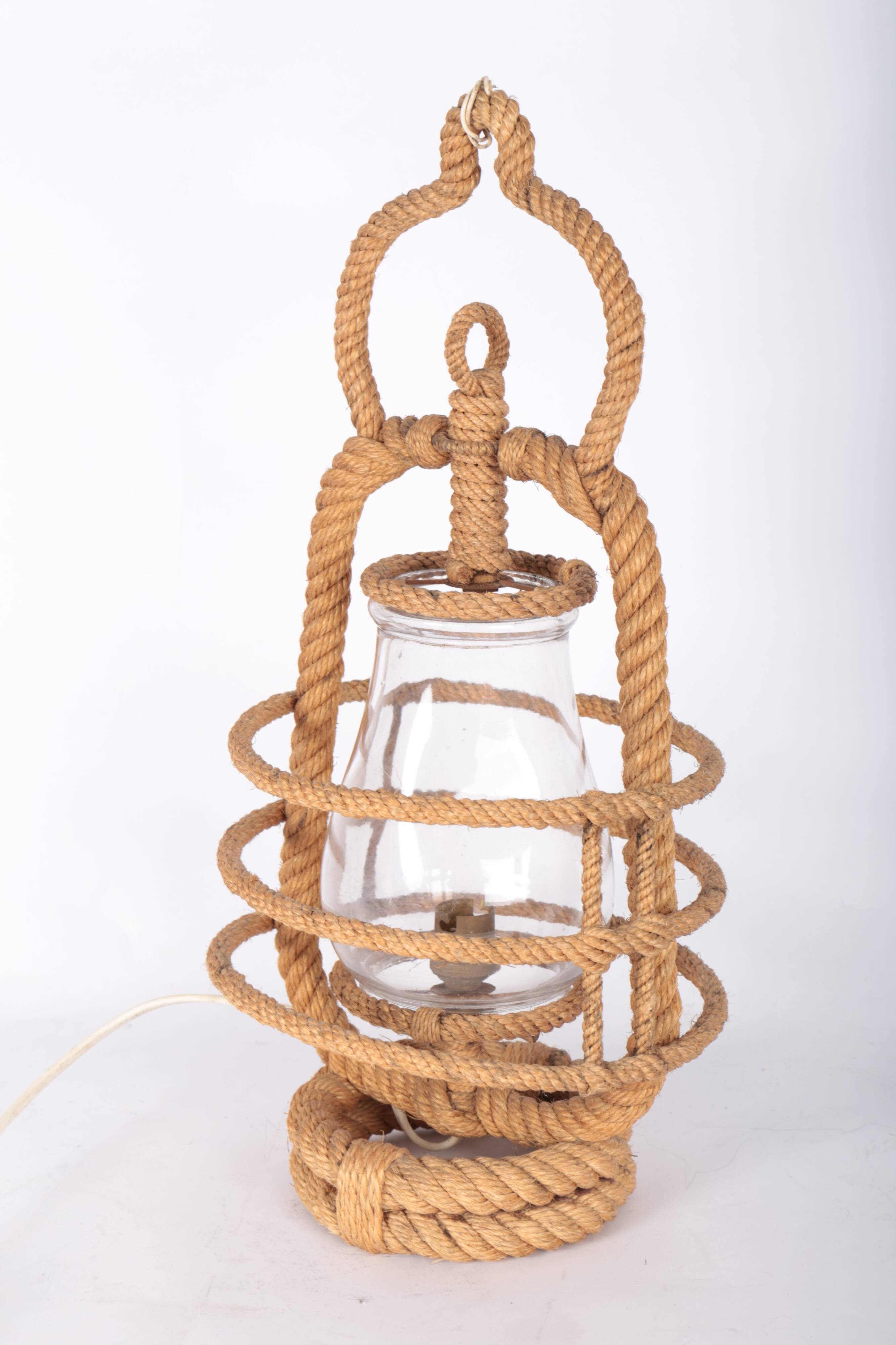 Rope lantern lamp, 50s/60s