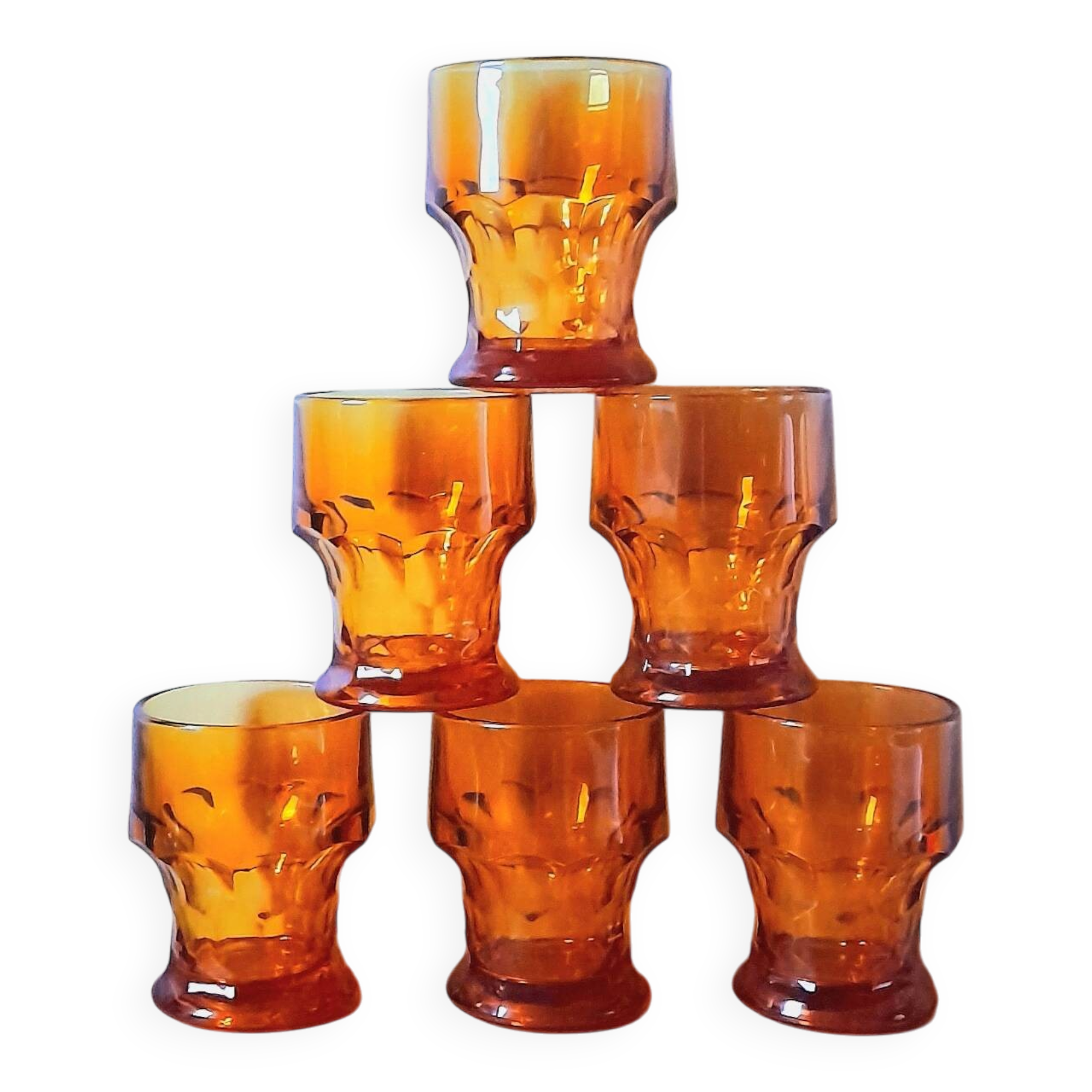 Verres ambrés Italie 1970