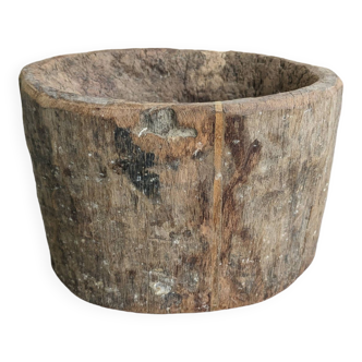 Old wood pot