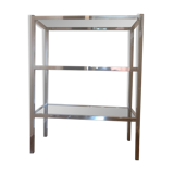 Chrome and smoked glass shelf