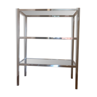 Chrome and smoked glass shelf