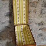 Vintage lined interior wooden long box