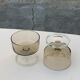 6 glasses of champagne two-tone brown and transparent vintage 1970