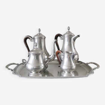 Pewter coffee and tea set