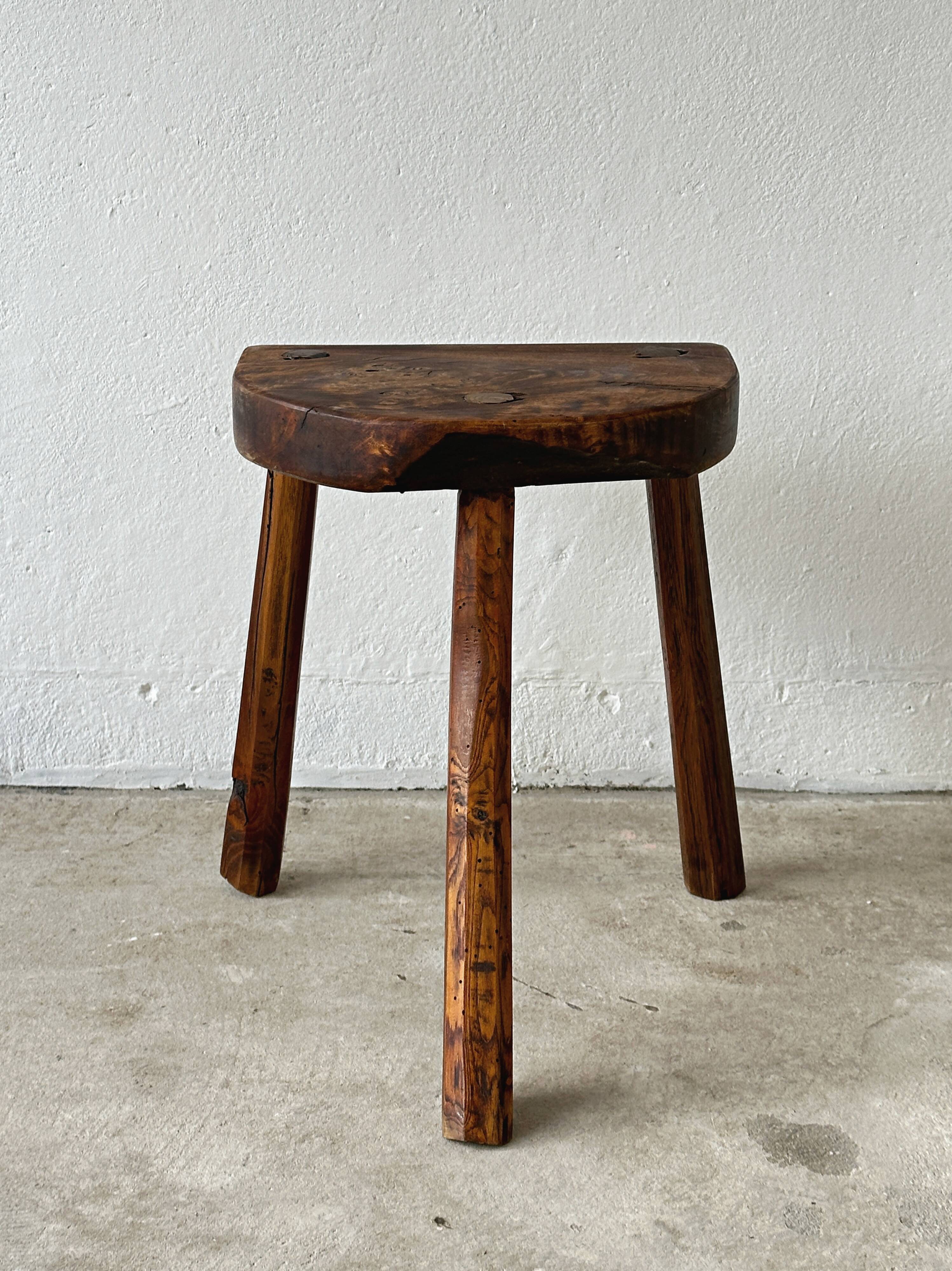 Antique solid wood stool