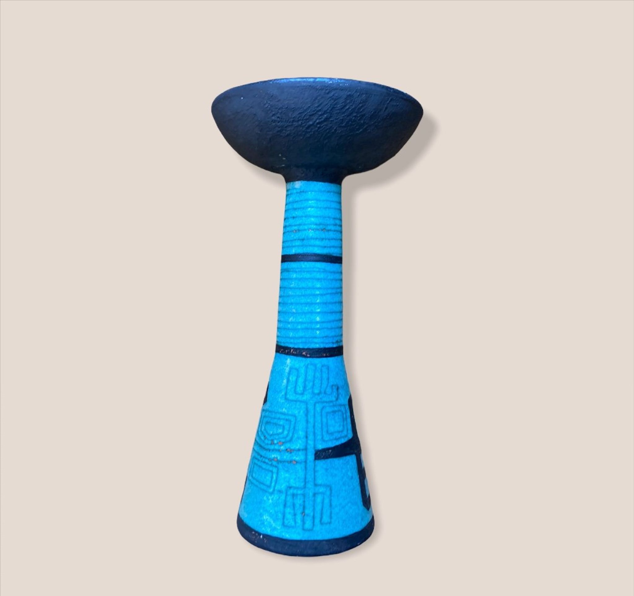Modernist Ceramic Candle holder, Egyptian Inspired in The Taste Of Francine Delpierre