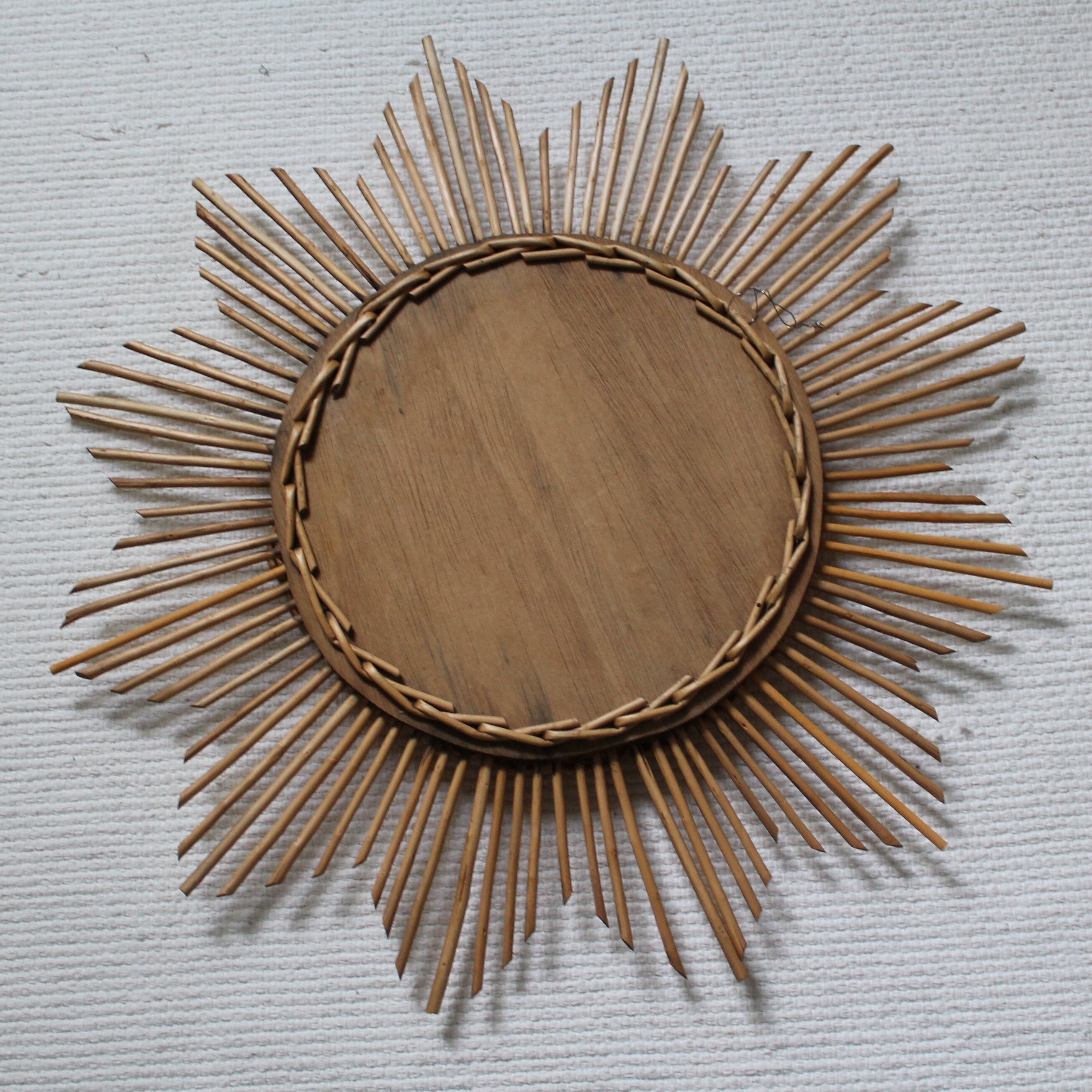 Sun vintage rattan mirror 56x56cm