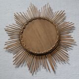 Sun vintage rattan mirror 56x56cm
