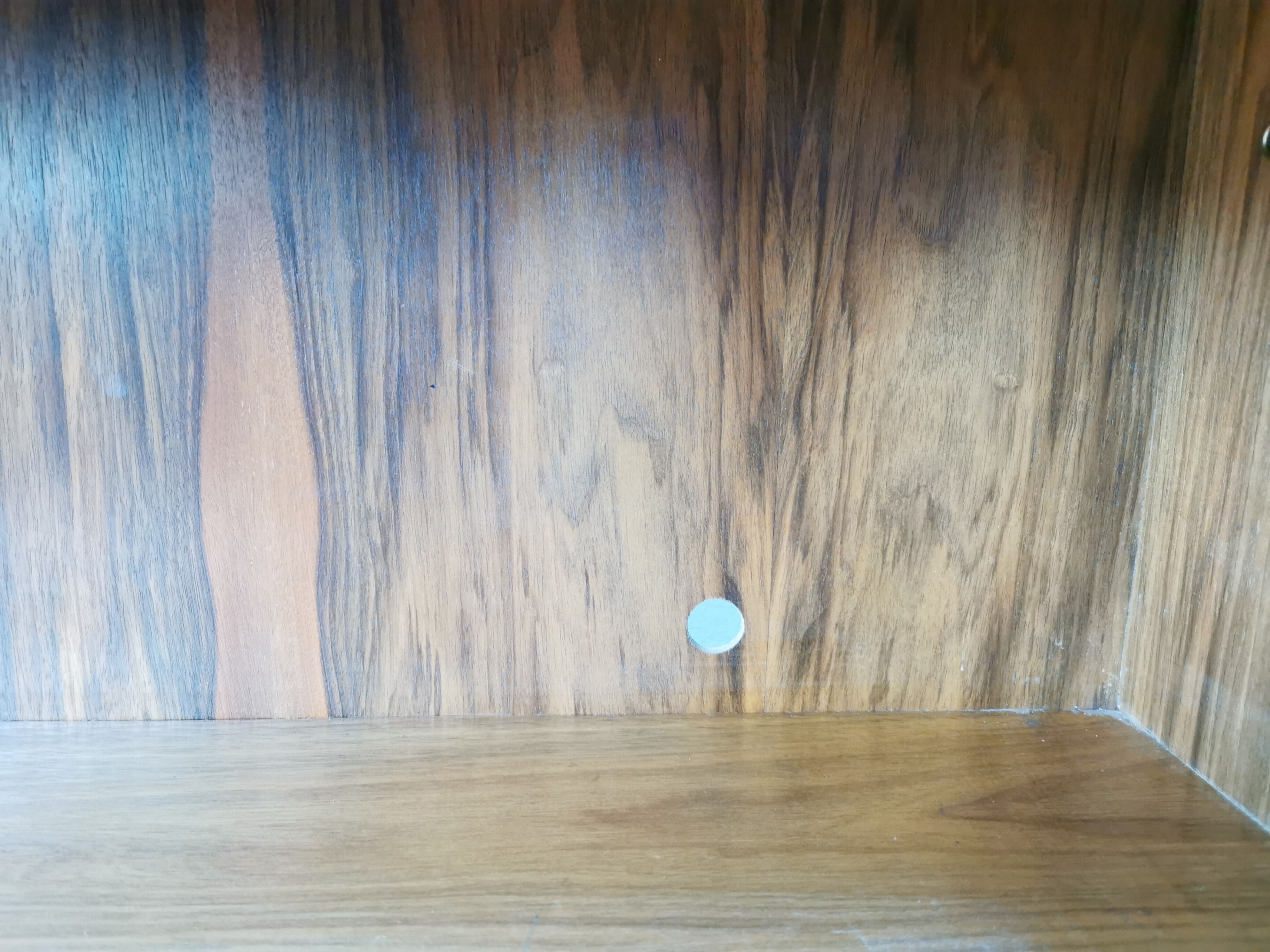 Shelf, vintage walnut veneer bookcase