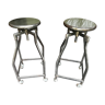 Pair of high bar stools industrial style