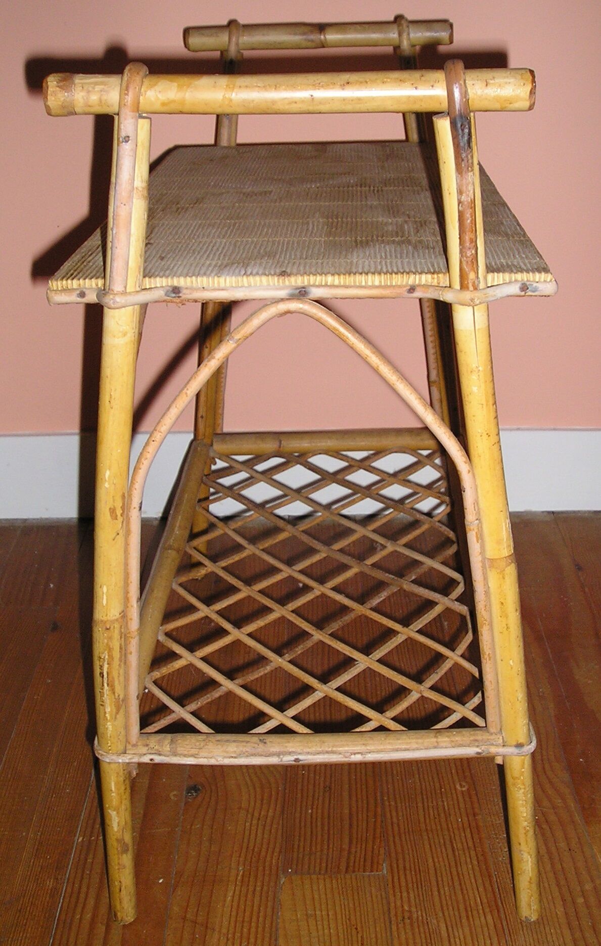Old Wicker side table