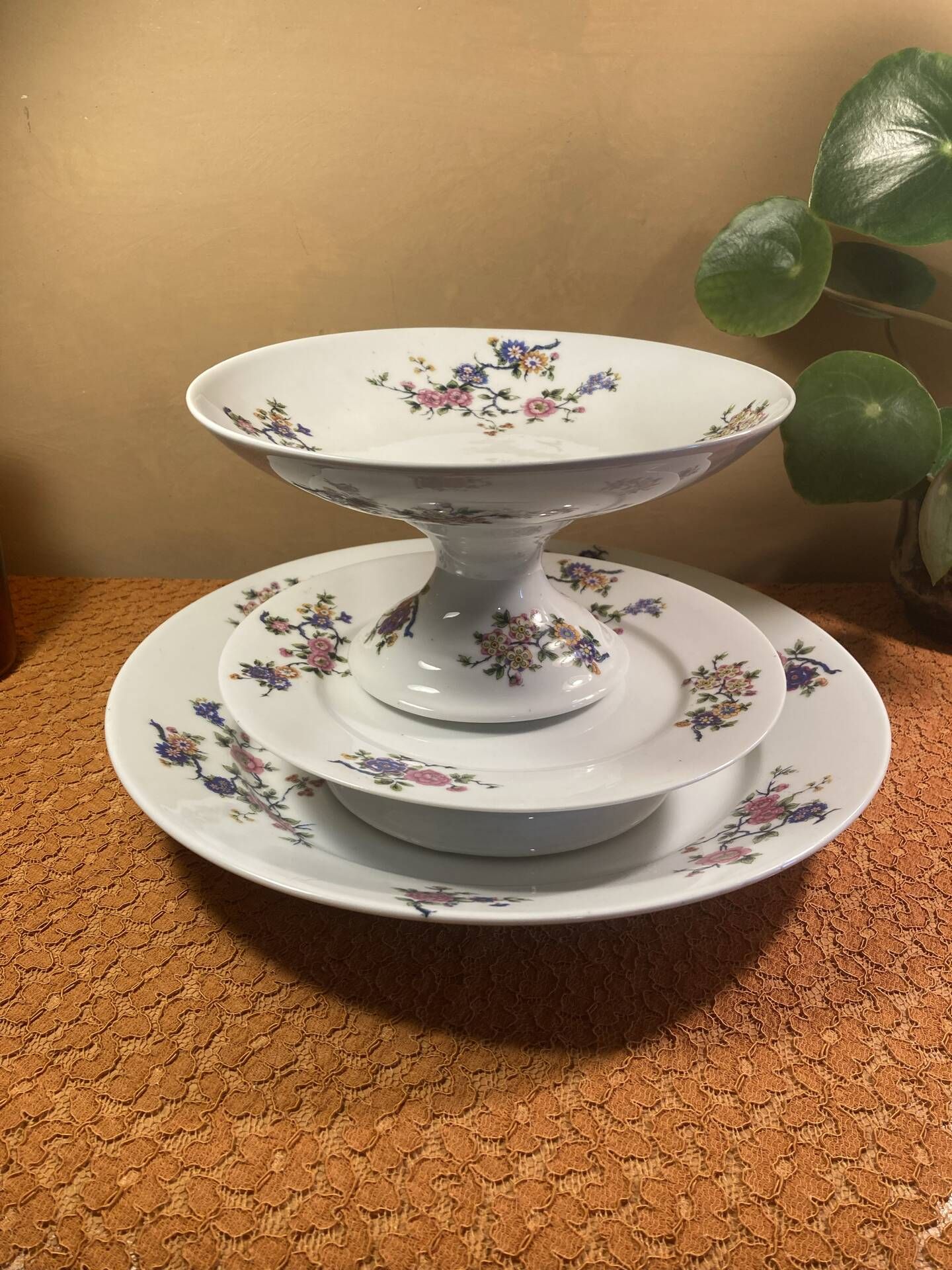 Vintage chic white porcelain service from Limoges.