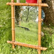 Large format for this type of faux bamboo mirror 70 cm.