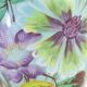 Vase in opaline opaline glass hand painted flower decoration