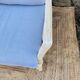 Pair of white rattan armchairs