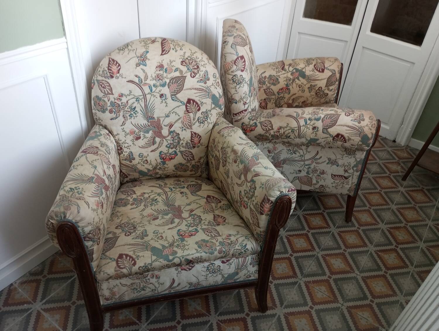 Pair of art deco armchairs