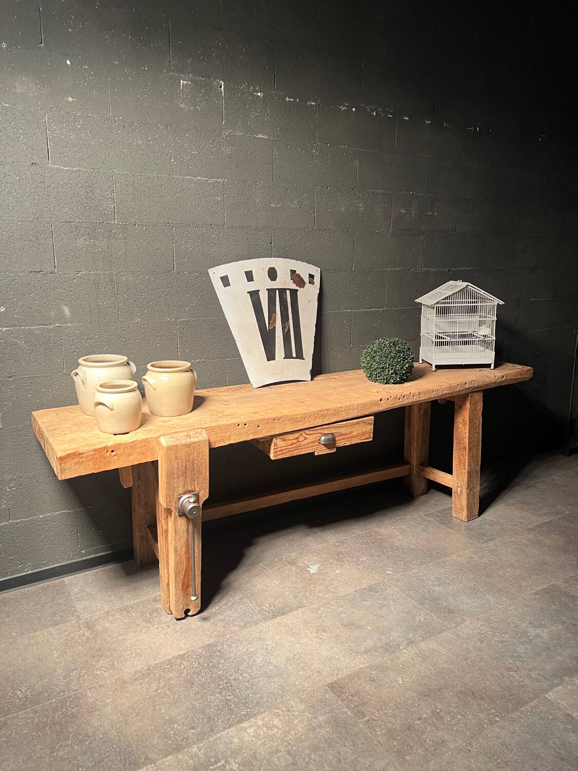 Old industrial workbench