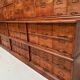 Antique very large American oak grain / apothecary cabinet, ca 1900