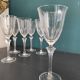 Set of 6 French wine glasses, Cristal D'Arques, mod. Diamantis