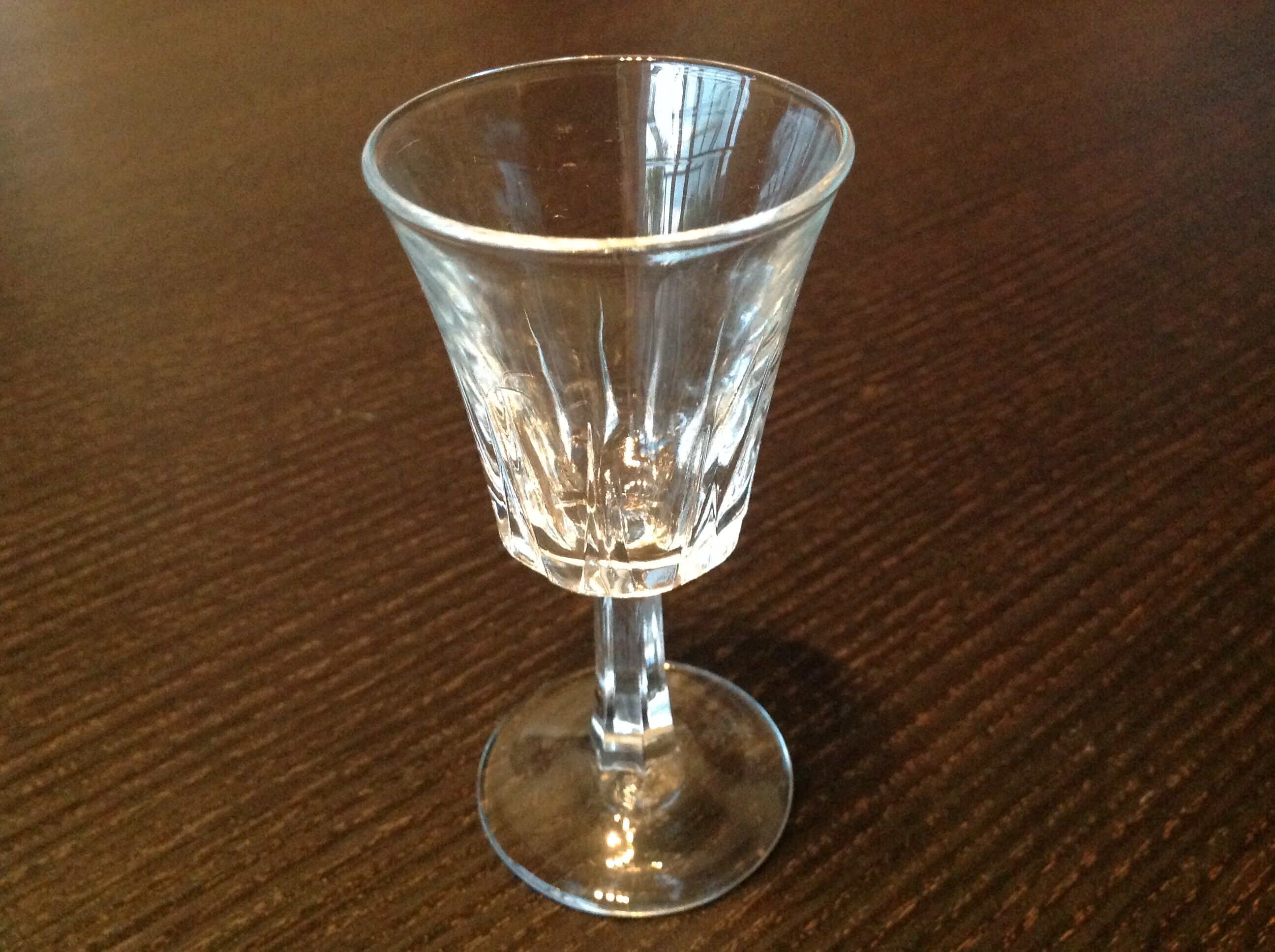 Six glasses with liqueur on foot, vintage 60s/70
