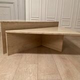 Table basse Up & Up travertin Italie 1970s