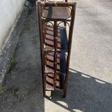 Dark rattan bookcase