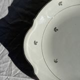 Old pie dish with 2 handles, golden wheat patterns, D28.