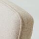 Fauteuil Lounge Beige Tressé Revêtement Bois Couleur Noyer