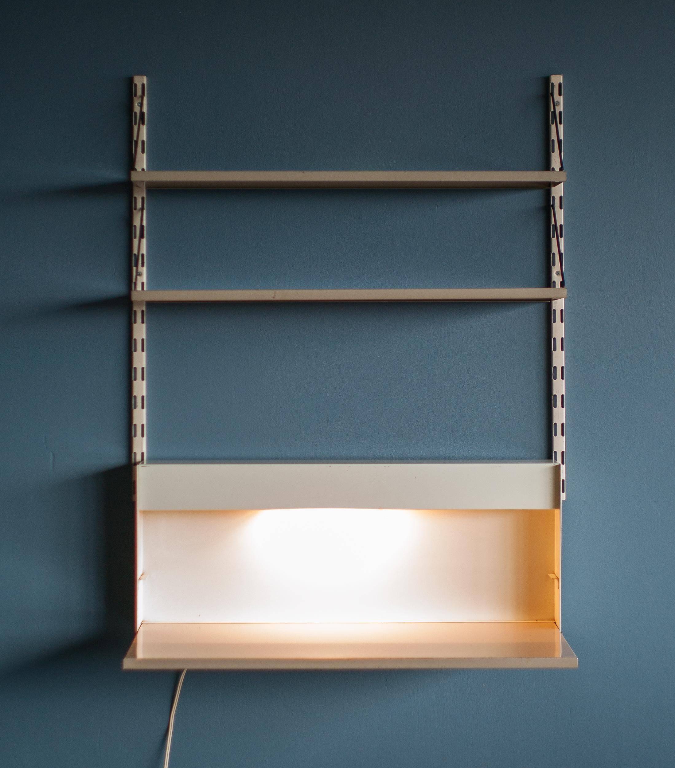 Pilastro Wall Secretary with Integrated Light - Dutch Mid-Century Modern