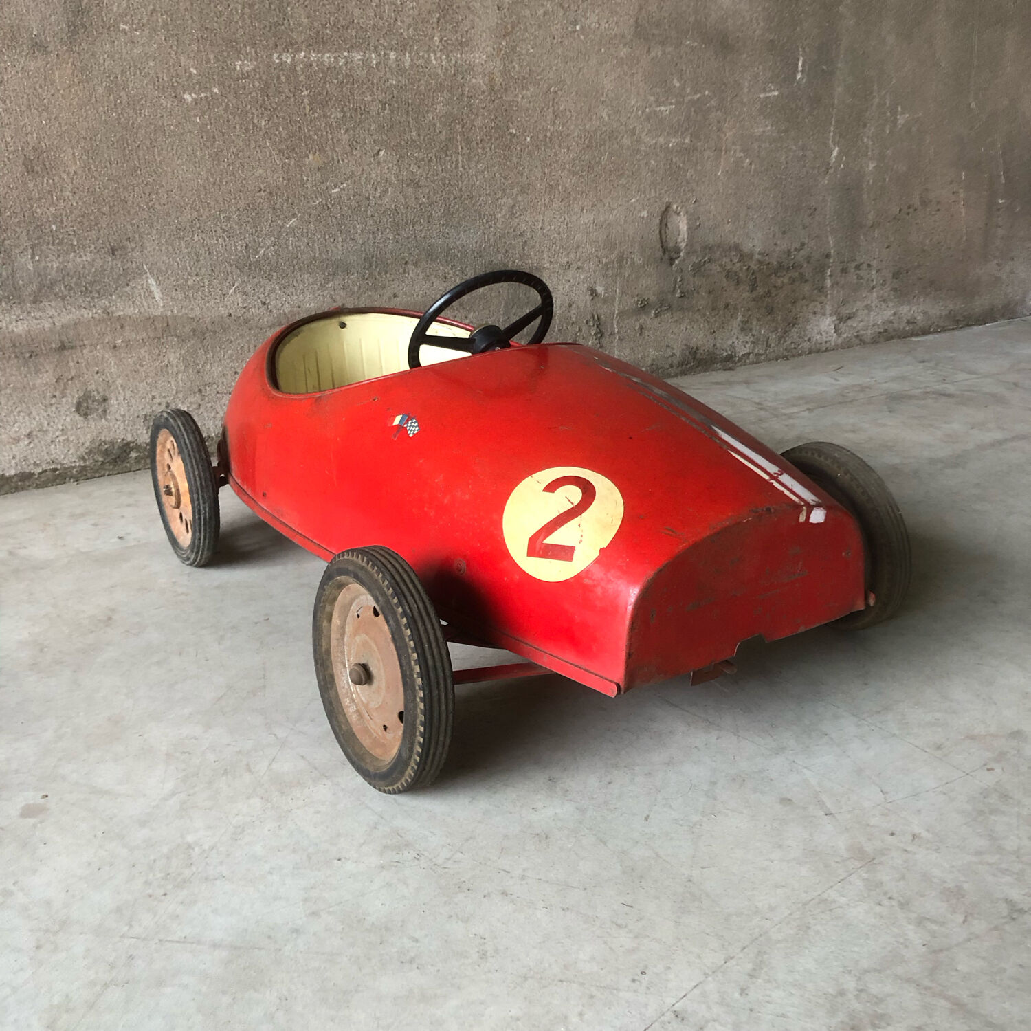 Old pedal car old toy