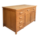 Renovated oak workbench island