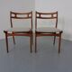 Model 138 Teak & Kvadrat Hallingdal Dining Chairs by Johannes Andersen for Uldum Møbelfabrik, Denmark, 1960s, Set of 2