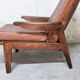 Vintage Free Span FS115 Solid Oak Recliner Chair 1950s
