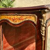 Display Case in Marquetry & Martin Varnish Napoleon III Louis XV Style