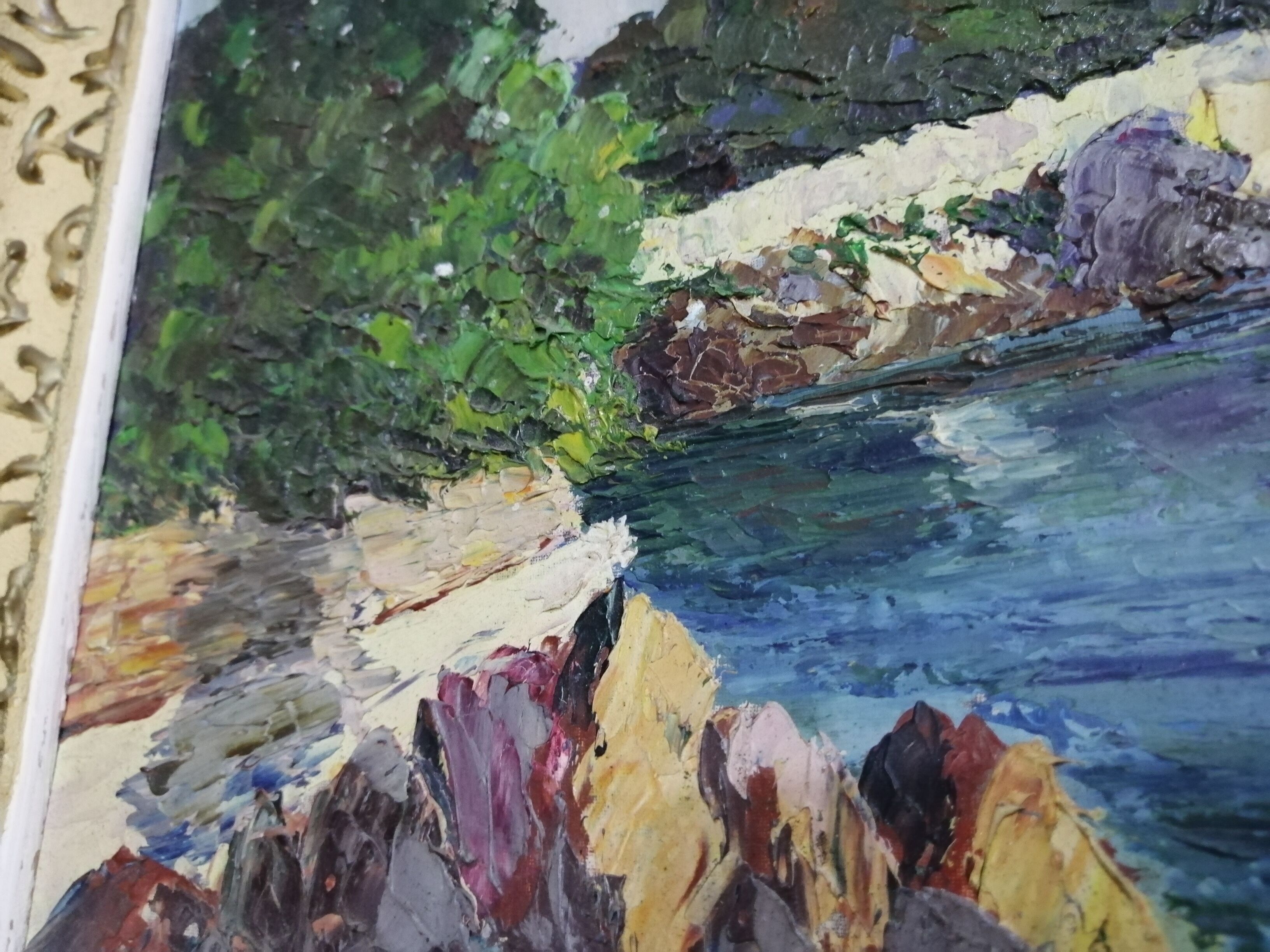 Seaside, oil on panel