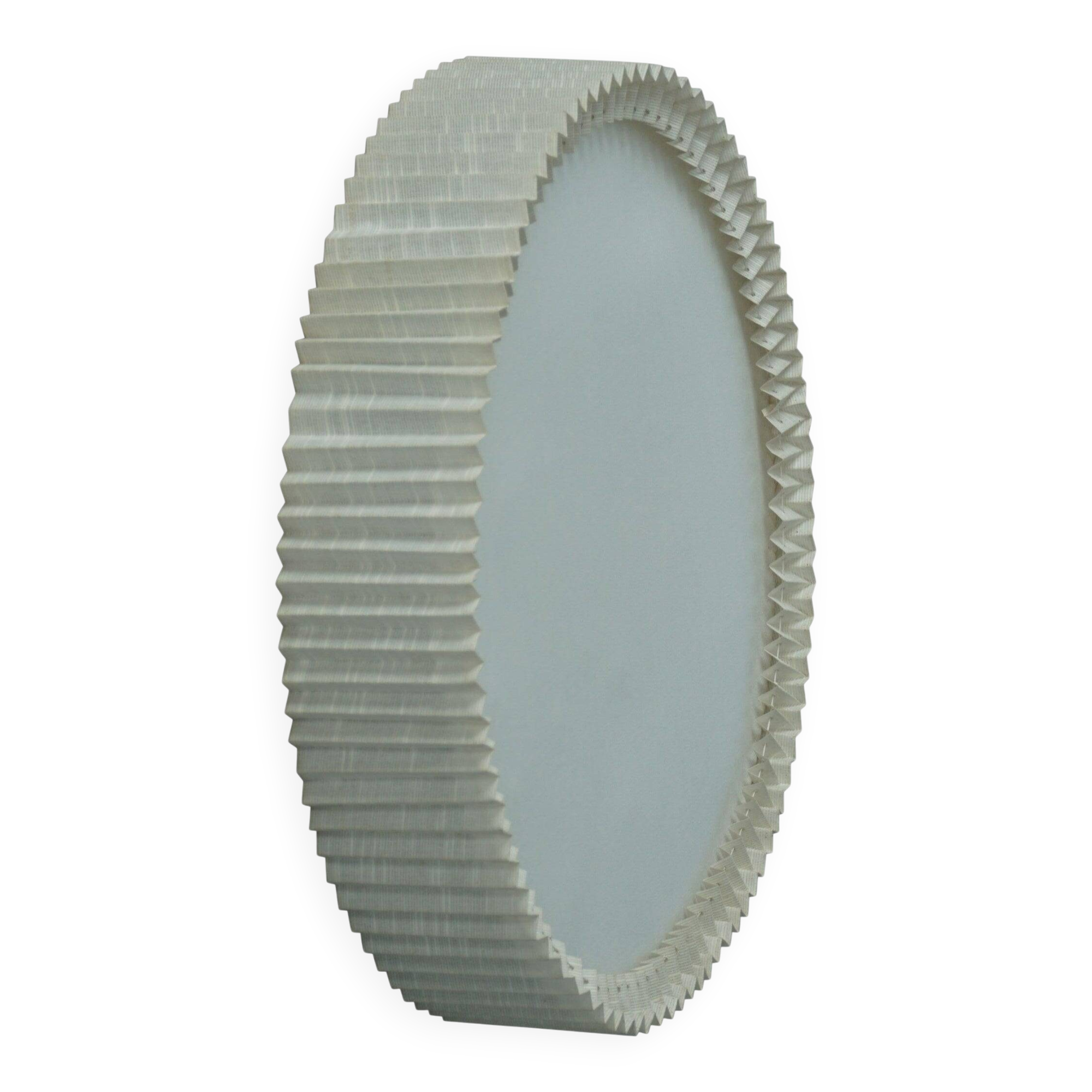 Modern mid-century ceiling/wall lamp from the 1950s in linen, made in Sweden.