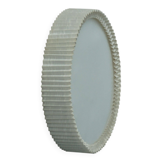 Modern mid-century ceiling/wall lamp from the 1950s in linen, made in Sweden.