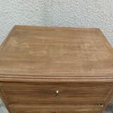 Art Deco chest of drawers in raw wood with 5 drawers.