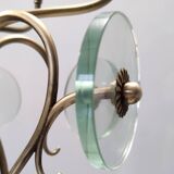 Brass and Glass Revolving Coat Rack, Italy