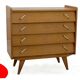 Commode vintage des années 1960 à pieds compas