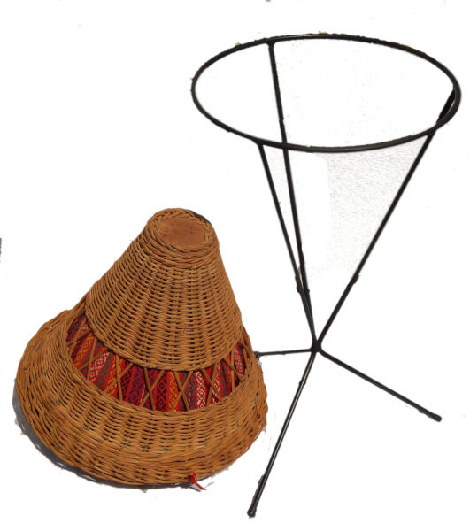 Worker box book Wicker with tripod Bohemian cover