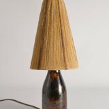 Brown Stoneware Table Lamp by Carl-Harry Stålhane, Designhuset, Sweden 1960s