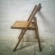 Folding chair with canned seat