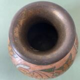 Cloisonné brass vase with floral motifs