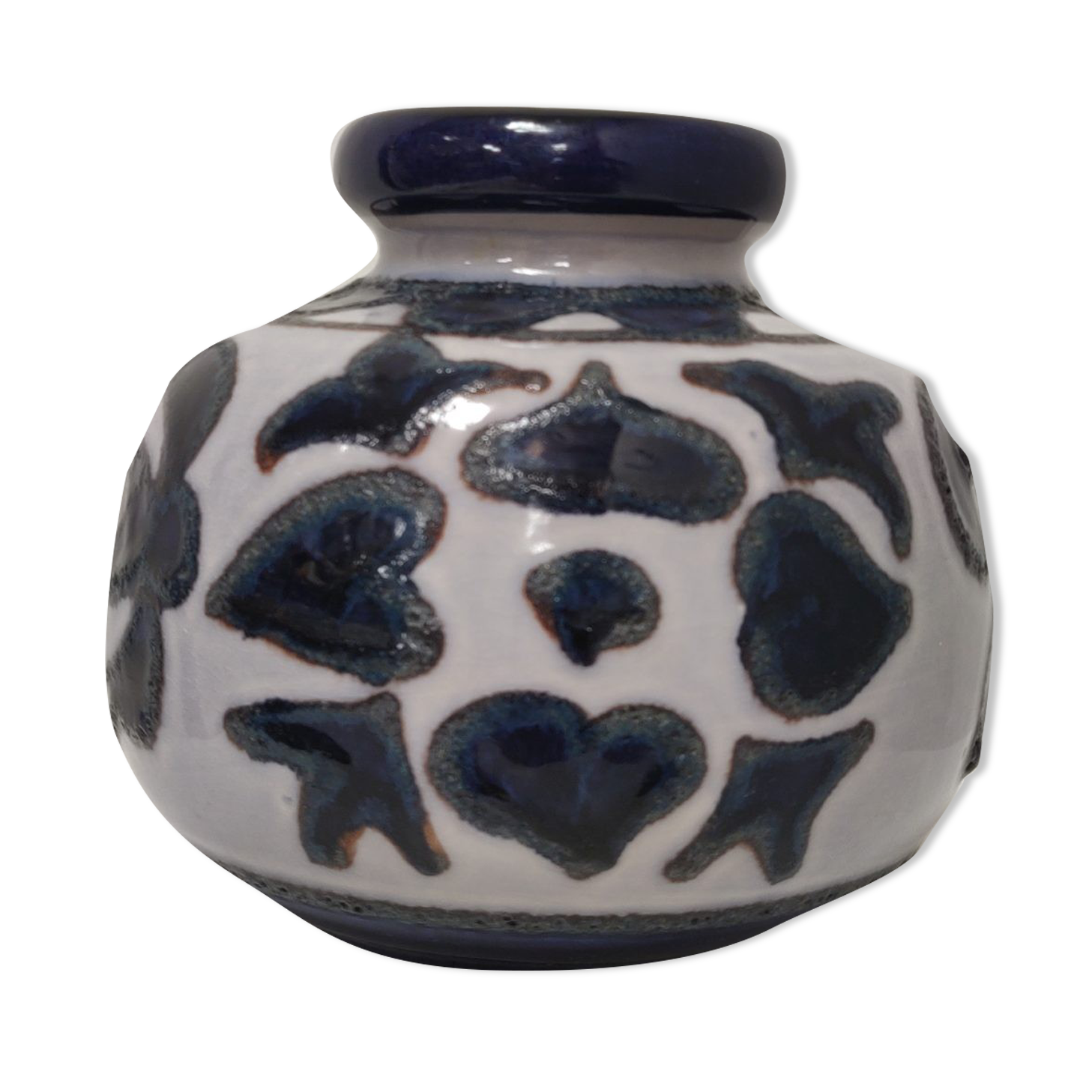 Vase West-Germany blue tones