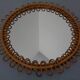 Small Filigree Italian Bamboo Mirror, 1950s